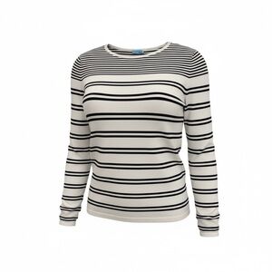J. McLaughlin Striped Long Sleeve Top